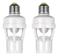 E27 Lamphållaradapter med PIR-rörelsesensor Ac100-240v LED-lamphållare Sockelomvandlare Människokroppsdetektor
