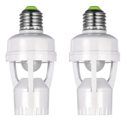 E27 Lamphållaradapter med PIR-rörelsesensor Ac100-240v LED-lamphållare Sockelomvandlare Människokroppsdetektor
