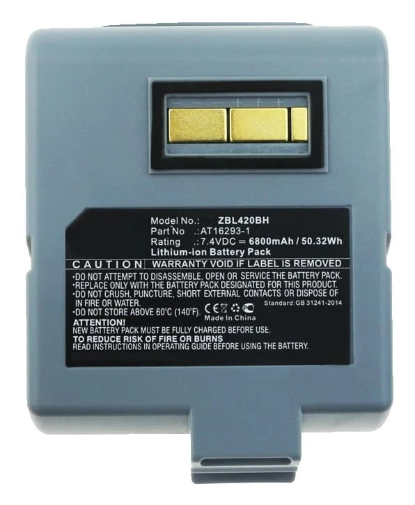 Bärbar skrivarebatteri, 6800mAh kapacitet, Li-Ion material, 7.4V spänning, lätt design