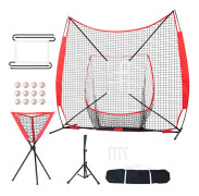 SucceBuy 7x7 ft Baseball Softball Träningsnät, Slagträning med Flera Tillbehör