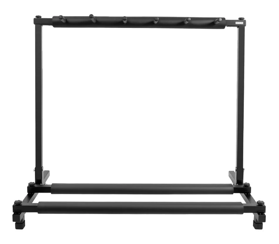 Gitarrställ, 5-huvuddesign, vertikal förvaring,svart