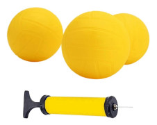 Ersättningsbollar för Spike med pump, tjocka studsande Roundnet-spelbollar PVC (LGL) 3.5 Inch 3pcs