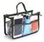 Transparent PVC Insats Handväska Organizer 8 Fickor Rese Smink Toalettväska Kosmetisk Ficka Plånbok Organizer Insats för Flickor Kvinnor med Dragkedja