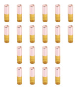 20st Påfyllningsbara Amber Glas Roller Flaskor Behållare Resestorlek Smidig Rullande Metallkula Professionell Lättvikt