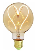 Hjärtformad Dekorativ Vintage Glödlampa, 4W Dimbar Antik Stil Lampa Med Varmt Ljus För E26 Sockel, Energieffektiv Och
