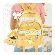Ny Sanrio Kuromi Ryggsäck Axelväska Pompompurin My Melody Studenter Skolväska Stor Kapacitet Cartoon Söt Skolväska[HK]