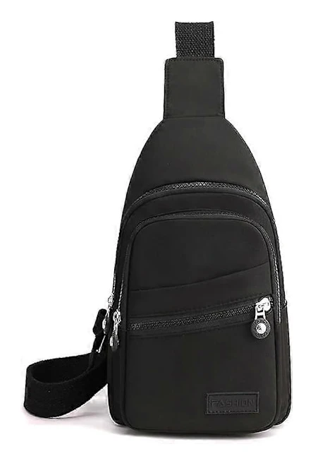 Lång Messenger Väska Crossbody Väska för Kvinnor Män Vattentät Axelväska Liten Ryggsäck för Resor Vandring Löpning negro
