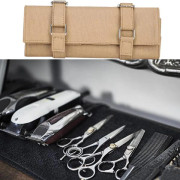 10 Fickor Saxhållare Salongsverktyg Fodral Frisörväska Rullbar Organizer Vattentät Slitstark
