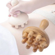 Colombiansk Träterapi Svamp Trä Massager (Gul)