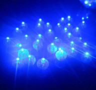 10 st Blå Rosa Grön LED Lysande Upplyst Ballong Liten Trådlös Batteridriven Hantverk, Tårtdekor LED Boll Lampa för Bröllop Jul