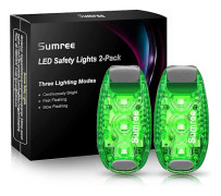 2st LED Blinkande Lampa, Säkerhetslampa För Skolväska Cykellampa, Löparlampa För Joggare Nattarbete Green