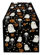 Halloween Bordsduk Spöklikt Skelett Spöklik Pumpa Jutesäck Halloween-bordsduk Semesterhem Kök Bord Fest Inomhus Utomhus Dekoration