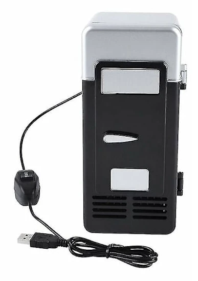 LED Mini USB Kyl USB Kyl Drycker Dryckesburkar Kyl och Värmare Svart [kk]