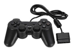 PS2 Handkontroll Trådbunden Gamepad, Ergonomisk Dubbelmotor Gamepad med Högkänsliga Knappar för Sony PlayStation 2