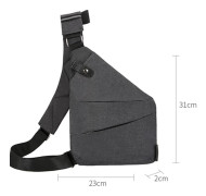 Små Slingväska Plånbok Antistöld Axelväska Herr Dam Crossbody Bag svar black black Right Side
