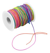 100m Elastisk Snöre Regnbågsfärgad Stretchtråd För DIY Halsband, Armband