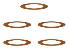 vidaXL lämplig för Flat Trädringar 5 pcs Brun Ø60 / 90 cm