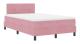 Box spring säng med LED - Rosa sammet | Storlek: 120x190 cm