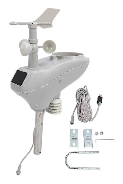 2024 10m DIY Väderkompatibelt withecast Kit Meteorologisk Station med RS485-port Kompatibel med Egenutvecklade Servrar 4.5?6V DC