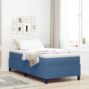Sängbotten med madrass i blått - Modern design med justerbar huvudgavel | Färg: Blå | Storlek: 90x200 cm