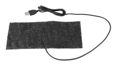 USB Värmematta i Kolfiber för Musmatta - 20*10cm - Svart - Varm och Bekväm