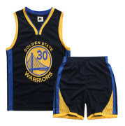 Stephen Curry Nr.30 Baskettröja Set Warriors Uniform för Barn Tonåringar Svart XS (110-120CM) Black XS (110-120CM)