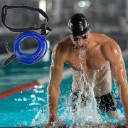 Justerbart simmbälte kompatibelt med pool, simmotståndsbälte, pool counter simmbälte kompatibelt med pool, hängande simträning, bungee simmotstånd