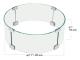 SucceBuy 435x170mm Eldstad Vindskydd, 6mm Tjockt Härdat Glas Flamskydd