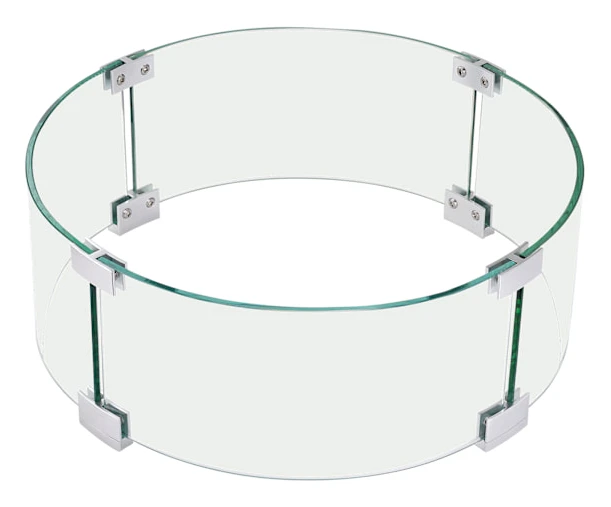 SucceBuy 435x170mm Eldstad Vindskydd, 6mm Tjockt Härdat Glas Flamskydd