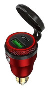 Vattentät Motorcykel QC3.0 USB Typ C PD Snabbladdare Strömadapter Hella DIN Uttag kompatibel med Ducati Motorcykel (FMY)