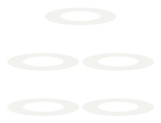 lämplig för Flat Trädringar 5 pcs Vit Ø40 / 70 cm Stål