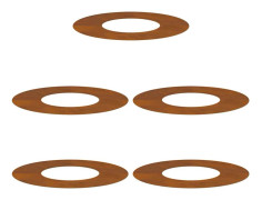 lämplig för Flat Trädringar 5 pcs Brun Ø30 / 60 cm cortenstål