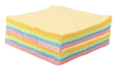 Färgglada rengöringsdukar i mikrofiber - 100-pack 13x13cm, tjock stickning, för glasögon