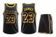 #23 Lebron James Baskettröja Set Lakers Uniform för barn Black