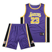 #23 Lebron James Baskettröja Set Lakers Uniform för barn Purple Purple 26