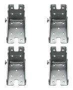 90 Graders Självlåsande Fällgångjärn Fällbart Bord Förlängningsstöd Silver 4pcs
