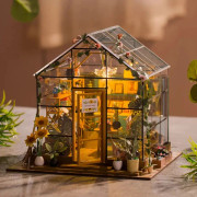 DIY Dockhus-kit i Trä med Möbler - Miniatyr 3D-Pussel för Heminredning [GKS]
