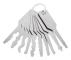 10 st nyckelverktyg nyckelämne professionell nyckelämne rostfri stålkonstruktion nyckel (7,4X1,8 cm, silver)
