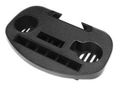 Nollgravitationsstol Bricka Mugghållare för Fällstolar Universell Clip-On Brickbord Mugghållare Fäste med Telefonfack