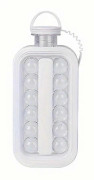 Portable Round Ice Crusher Insulated Water Bottle with Ice Cube Tray for Home Use, Silicone