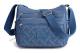 Crossbody-väska för dam, Crossbody-väska med flera fickor, Axelväska, Resväska, Handväska (Blå)