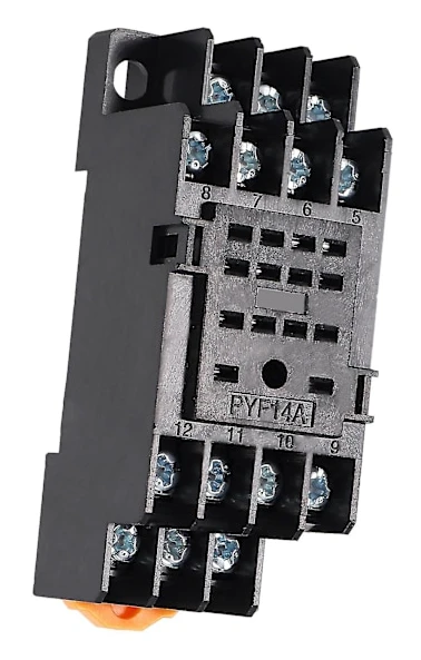 Pyf14a DIN-skena Relä Sockel Bas 14 Stift För 4nj Hh54p 4