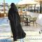 Muslimsk långärmad flödande maxikofta för kvinnor, islamisk öppen kimono Abaya-rock, Turkiet Kaftan, enfärgad, bälte, lös E56F