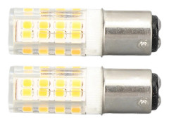 2 st små LED-lampor med majsform, dimbara BA15D, för symaskin, kylskåp, apparatlampor, varmt ljus