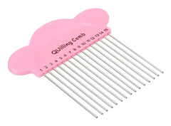 Paper Quilling Comb Tool, Origami Card Holder Create Strip Loops for DIY Arts and Crafts, Pink