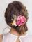 4-pack Metall Hår Sidokammar Slides med Konstgjord Ros Blomma Blommig Bröllop Brud Clips Hårprydnader Hårnålar Barrettes Hårknut