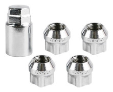 4st Krom M14x1.5 Stöldskydd Hjul Lås Mutter Kon Säte Hjul Lås+nycklar För Model S/3/ Hjul