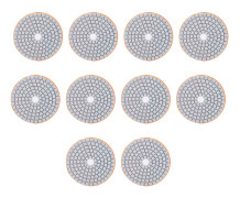Diamantpolerkuddar för marmor, betong och stenar - 3 tum, 300 korn (10 st)