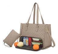 Isolerad lunchlåda för kvinnor, Crossbody-datorväska för kvinnor 42*30*18cm khaki