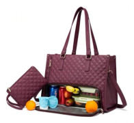 Isolerad lunchlåda för kvinnor, Crossbody-datorväska för kvinnor 42*30*18cm Claret